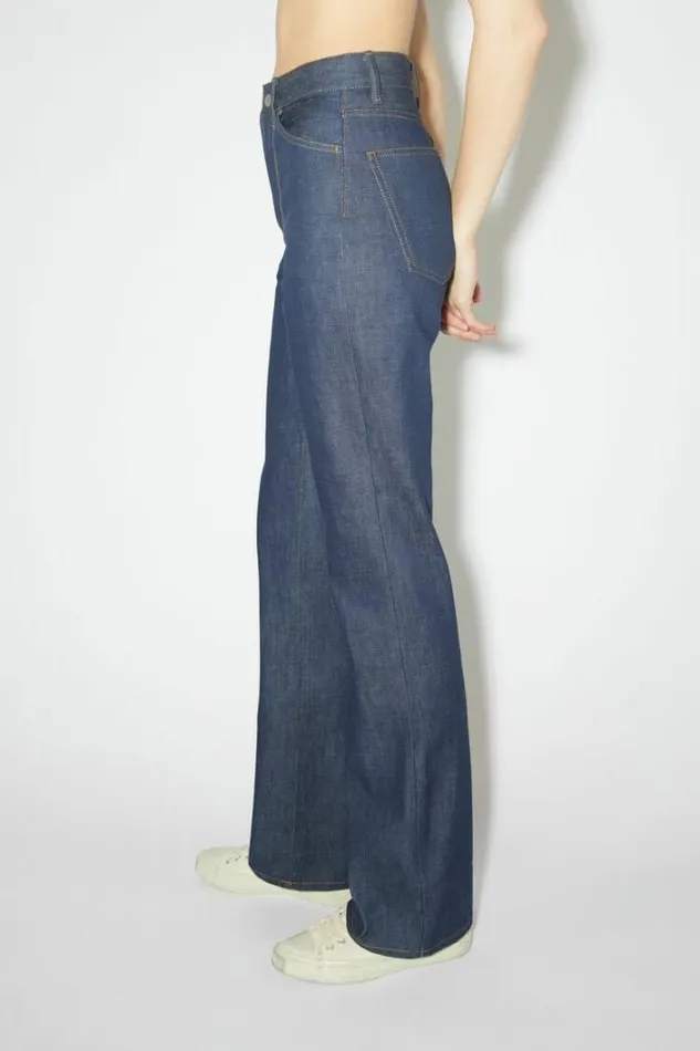 Acne Studios Jeans Woman Regular Fit Jeans 8211 1977 Indigo Blue