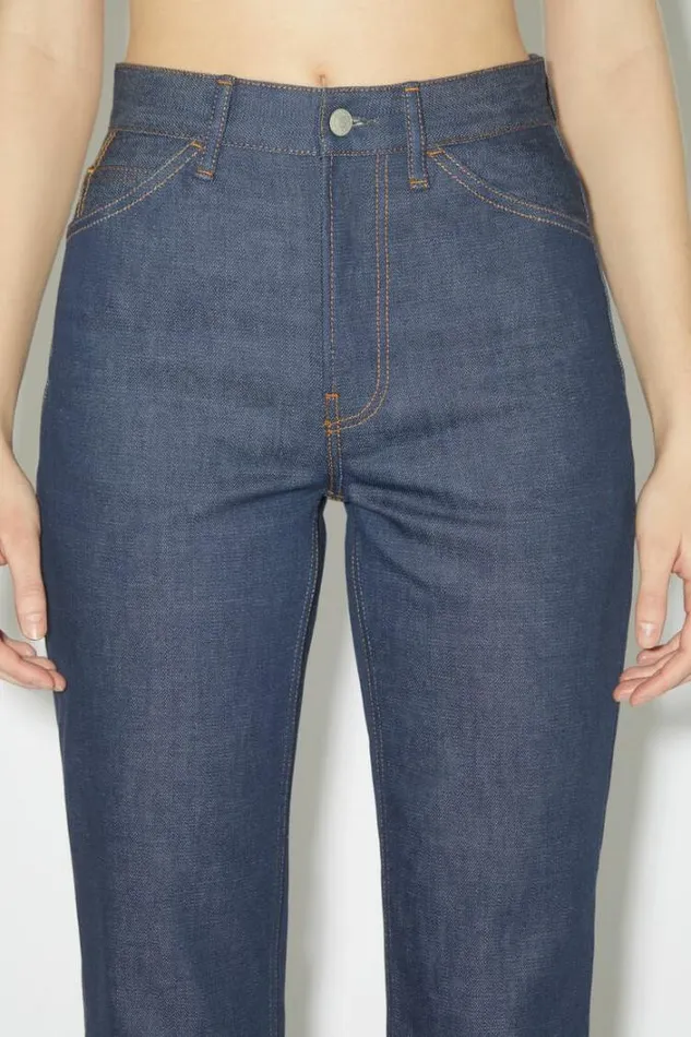 Acne Studios Jeans Woman Regular Fit Jeans 8211 1977 Indigo Blue