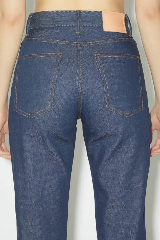 Acne Studios Jeans Woman Regular Fit Jeans 8211 1977 Indigo Blue
