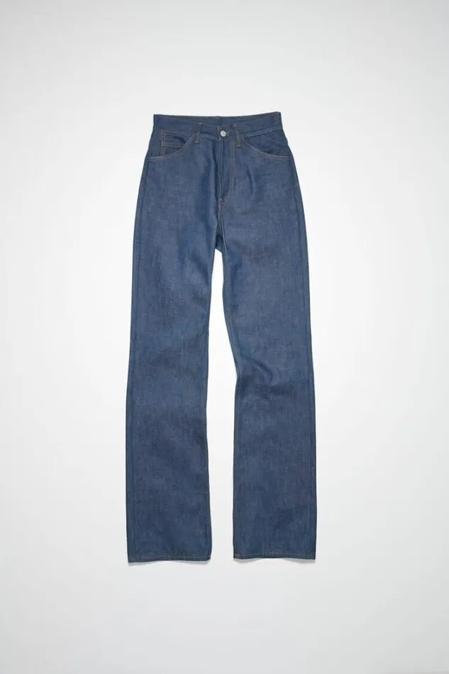 Acne Studios Jeans Woman Regular Fit Jeans 8211 1977 Indigo Blue