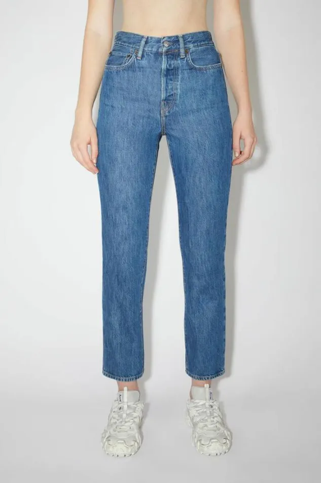 Acne Studios Jeans Woman Regular Fit Jeans 8211 Mece Dark Blue