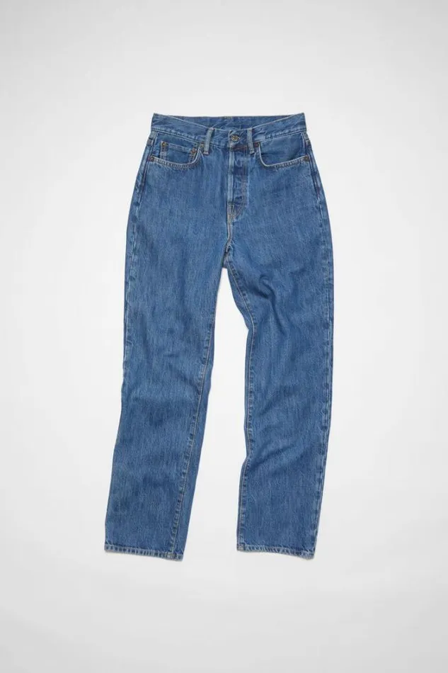 Acne Studios Jeans Woman Regular Fit Jeans 8211 Mece Dark Blue