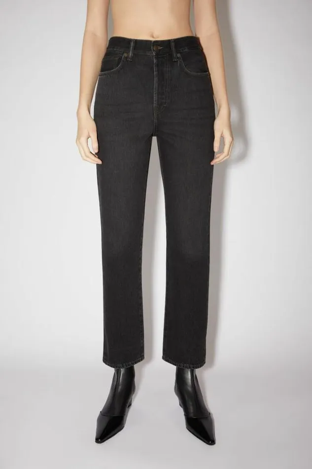 Acne Studios Jeans Woman Regular Fit Jeans 8211 MecePersonalise It Black