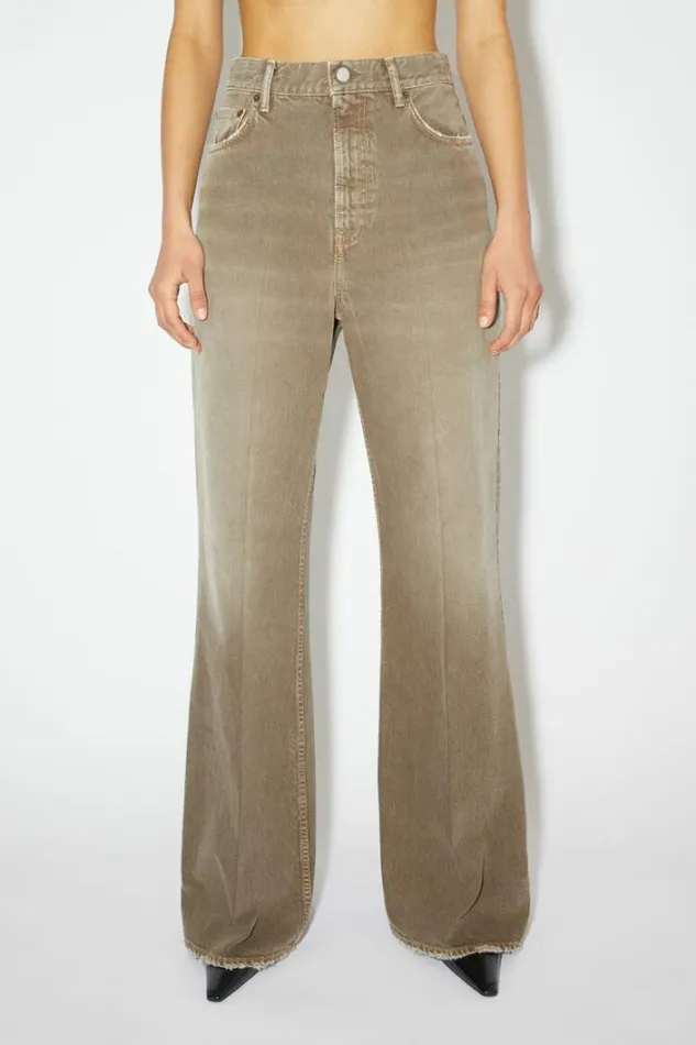 Acne Studios Jeans Woman Relaxed Fit Jeans 2022 Beige