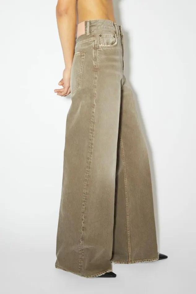 Acne Studios Jeans Woman Relaxed Fit Jeans 2022 Beige
