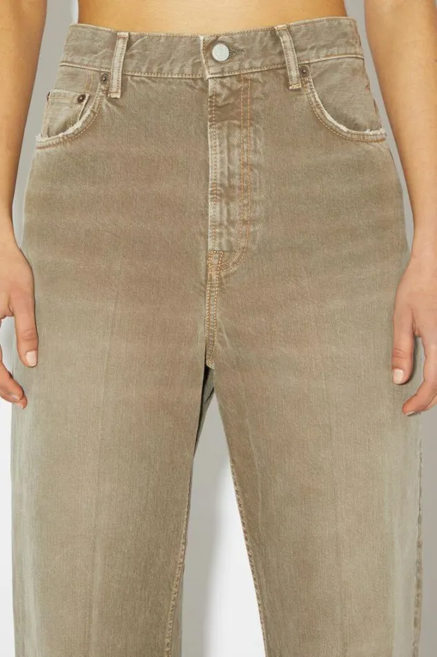 Acne Studios Jeans Woman Relaxed Fit Jeans 2022 Beige