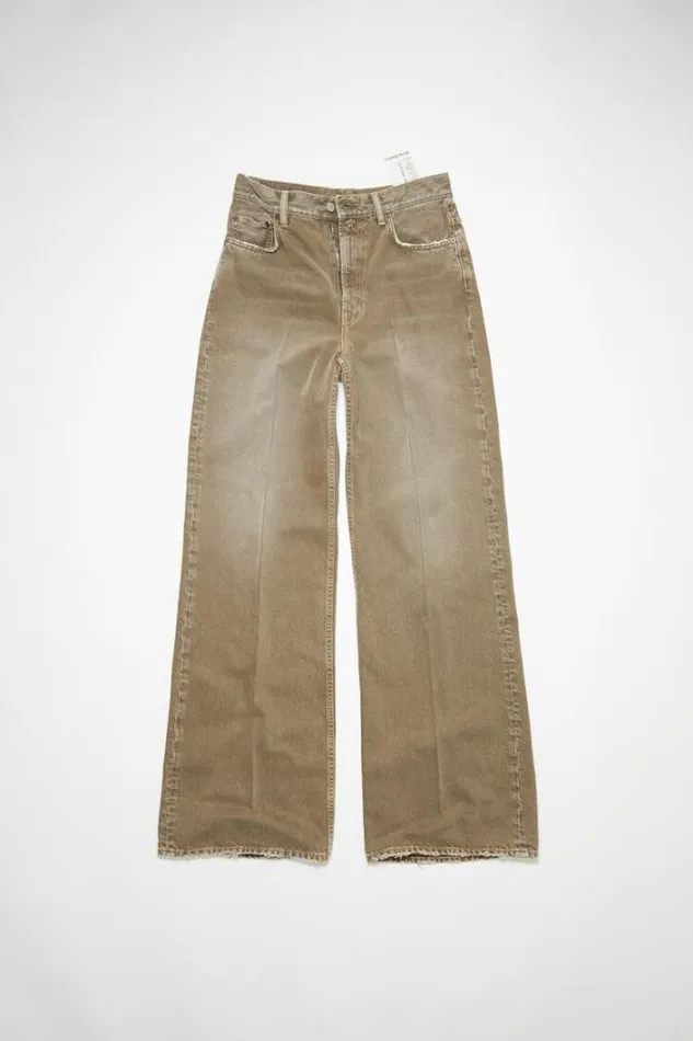 Acne Studios Jeans Woman Relaxed Fit Jeans 2022 Beige