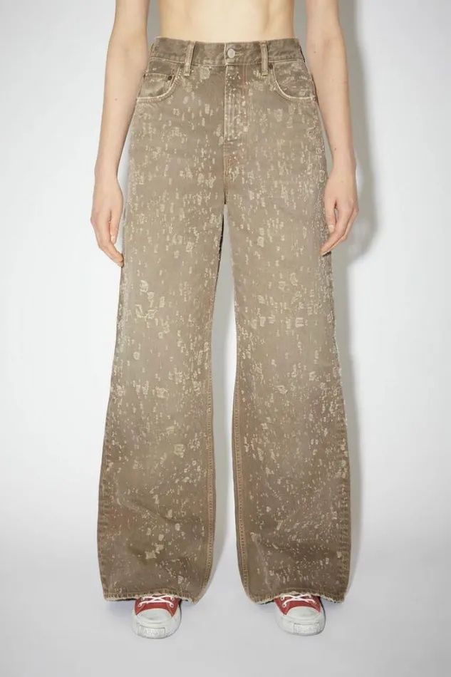 Acne Studios Jeans Woman Relaxed Fit Jeans 8211 2022 Beige