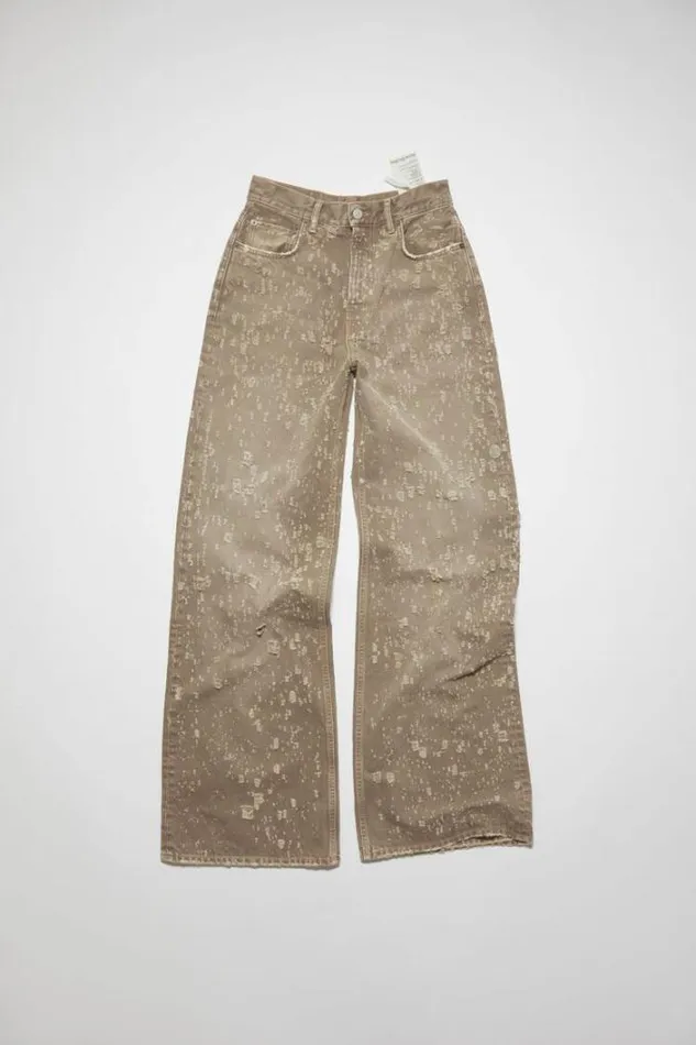 Acne Studios Jeans Woman Relaxed Fit Jeans 8211 2022 Beige