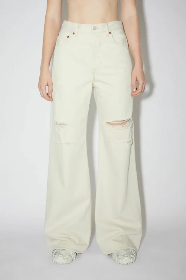 Acne Studios Jeans Woman Relaxed Fit Jeans 8211 2022 White