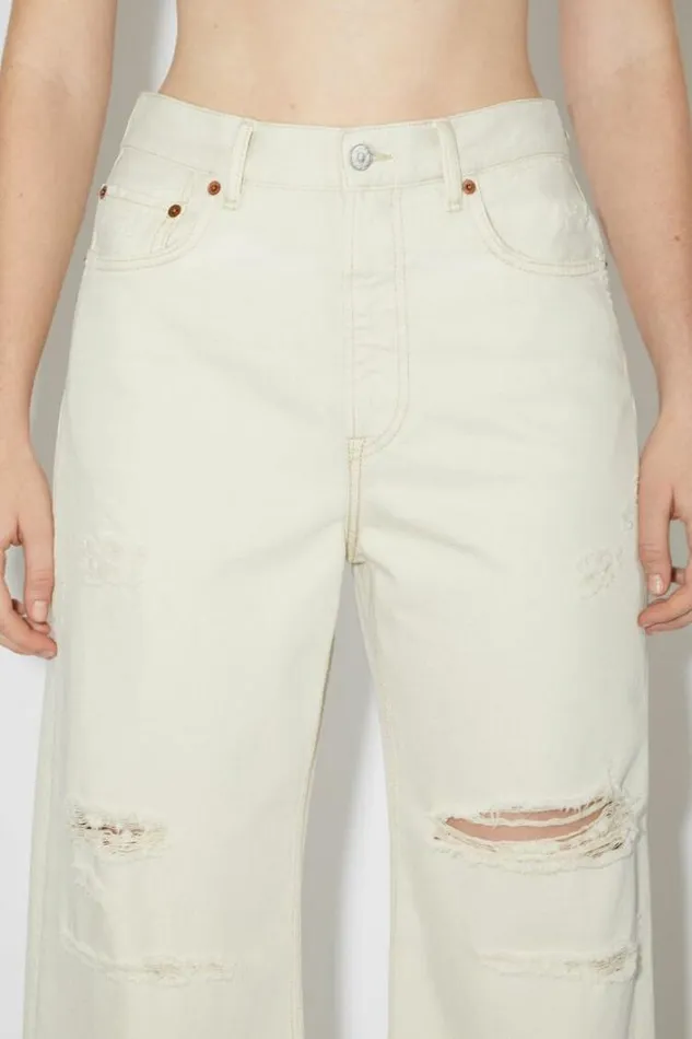 Acne Studios Jeans Woman Relaxed Fit Jeans 8211 2022 White