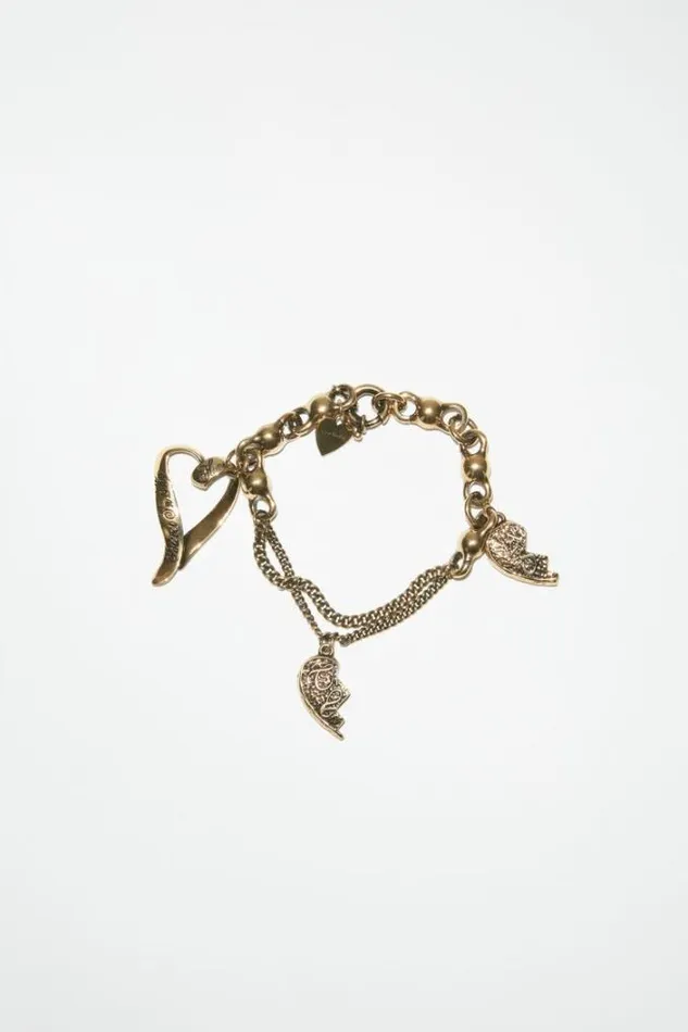 Acne Studios Jewellery Man Charm Bracelet Antique Gold