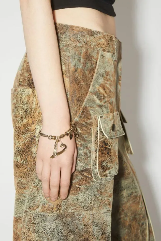 Acne Studios Jewellery Man Charm Bracelet Antique Gold
