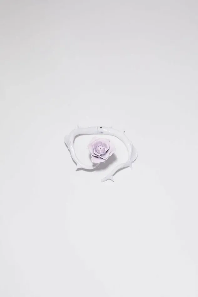 Acne Studios Jewellery Man Cuff Rose BraceletRunway Show White