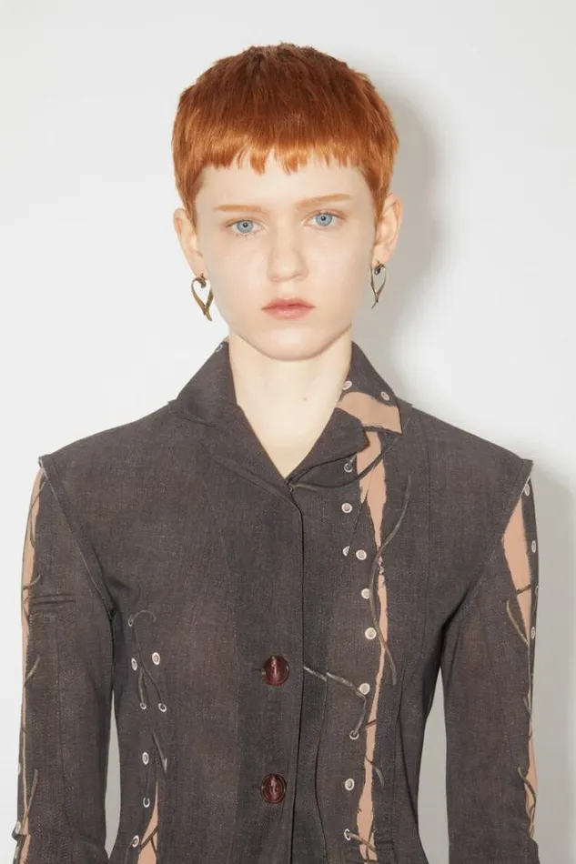 Acne Studios Jewellery Man Heart Hoops Antique Gold