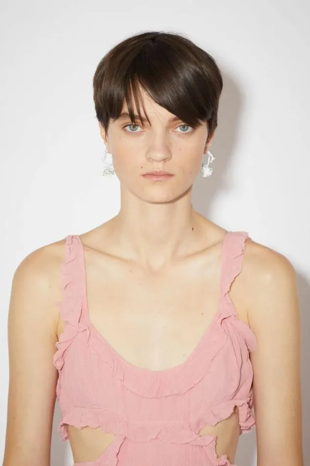 Acne Studios Jewellery Man Roses EarringsRunway Show White