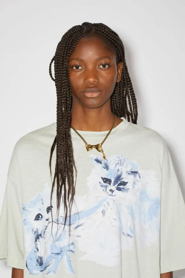 Acne Studios Jewellery Woman Bow Necklace Antique Gold