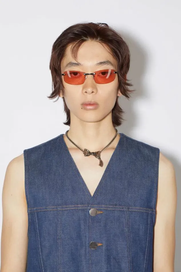Acne Studios Jewellery Woman Bow Necklace Antique Silver