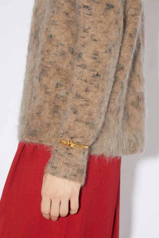 Acne Studios Jewellery Woman Knot Cuff Bracelet Gold