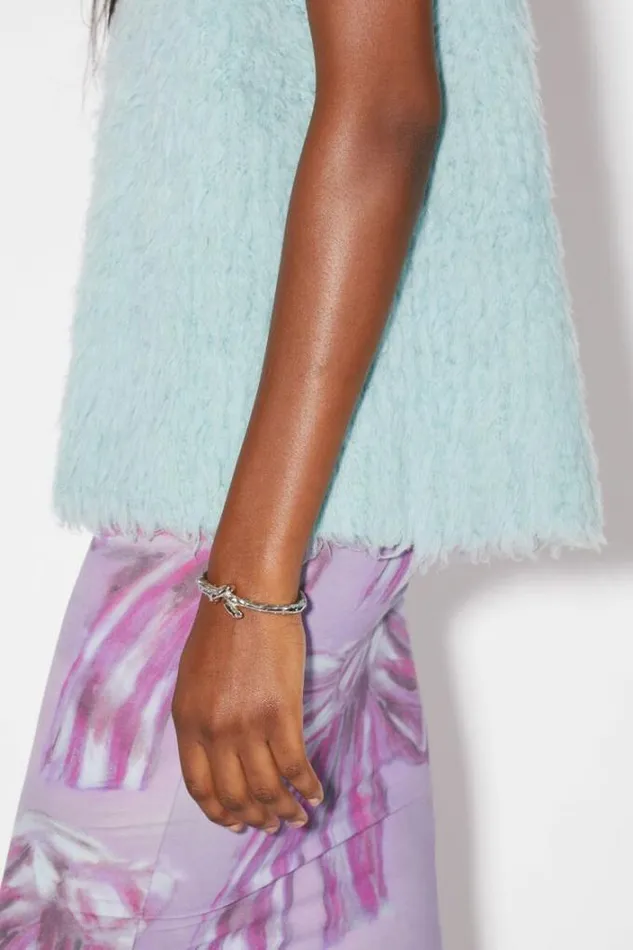 Acne Studios Jewellery Woman Knot Cuff Bracelet Silver
