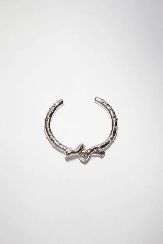 Acne Studios Jewellery Woman Knot Cuff Bracelet Silver