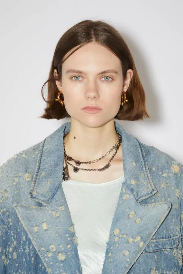 Acne Studios Jewellery Woman Knot Earrings Gold