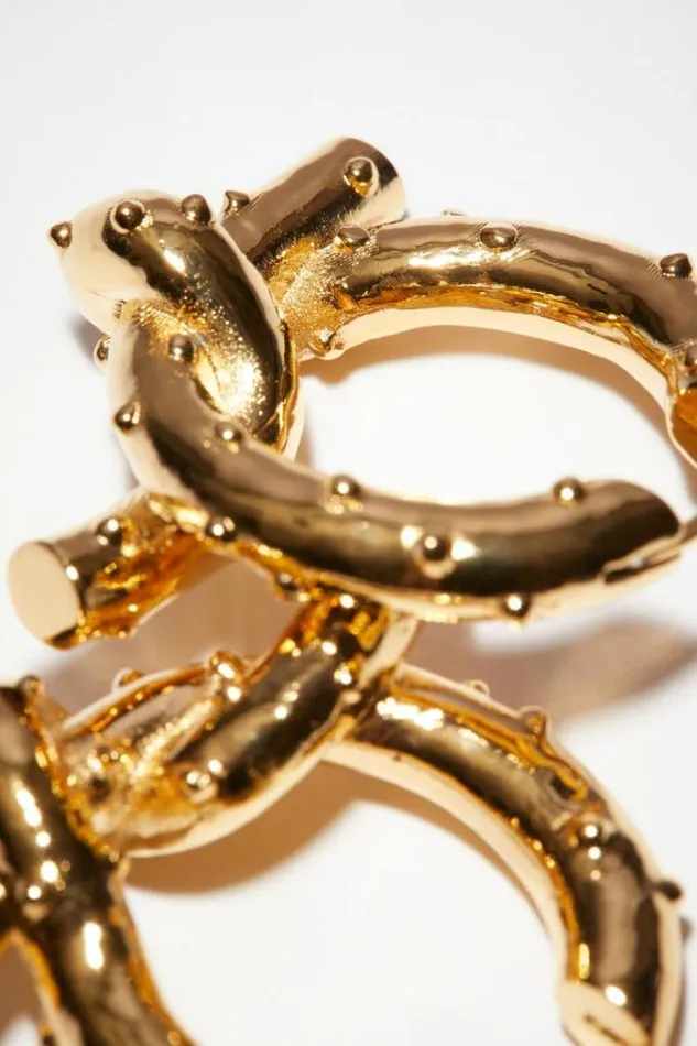 Acne Studios Jewellery Woman Knot Earrings Gold