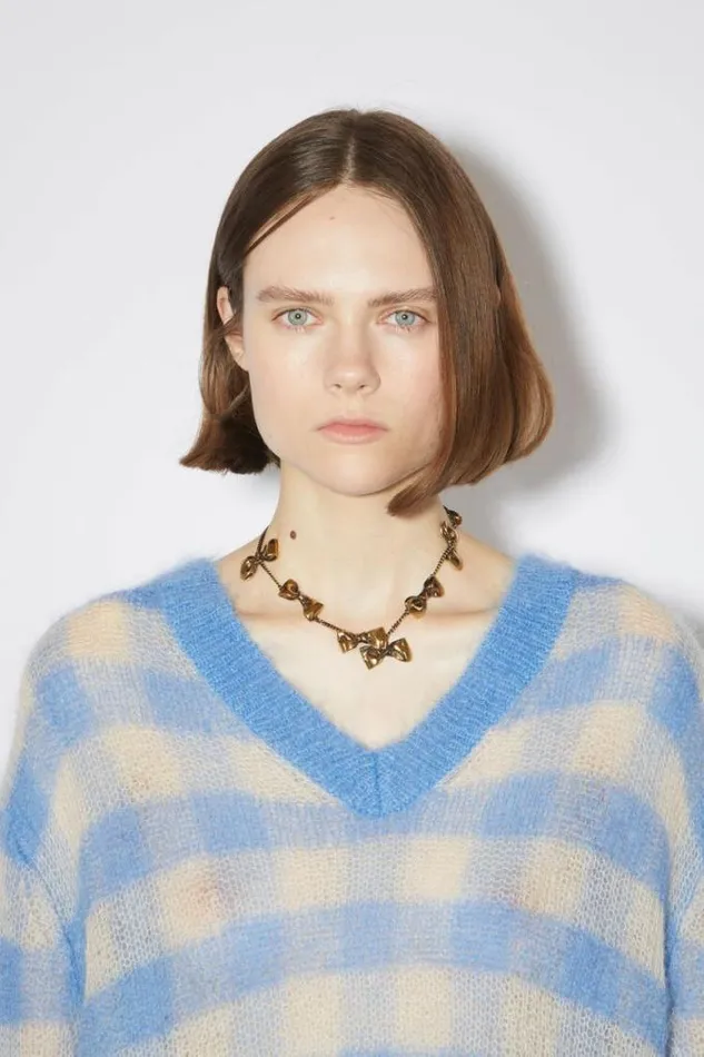 Acne Studios Jewellery Woman Multi Bow Necklace Antique Gold