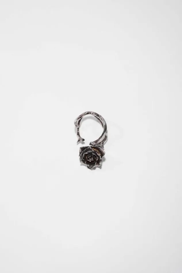 Acne Studios Jewellery Woman Rose RingRunway Show Antique Silver