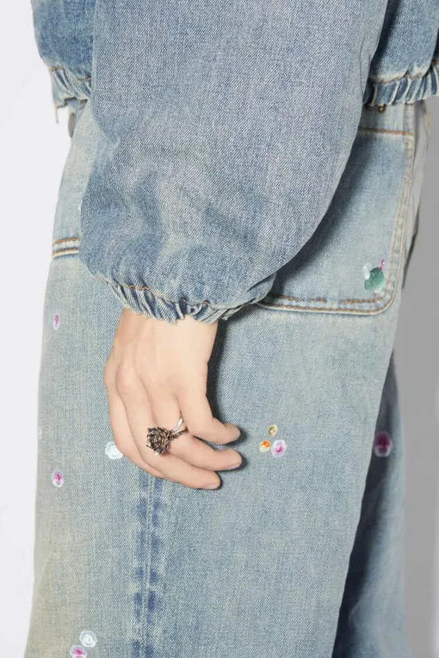 Acne Studios Jewellery Woman Rose RingRunway Show Antique Silver