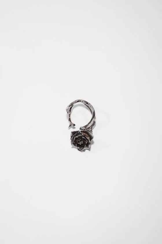 Acne Studios Jewellery Woman Rose RingRunway Show Antique Silver