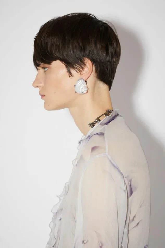 Acne Studios Jewellery Woman Shell EarringRunway Show Transparent