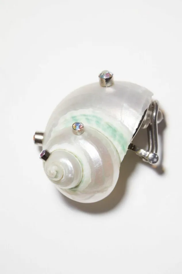 Acne Studios Jewellery Woman Shell EarringRunway Show Transparent