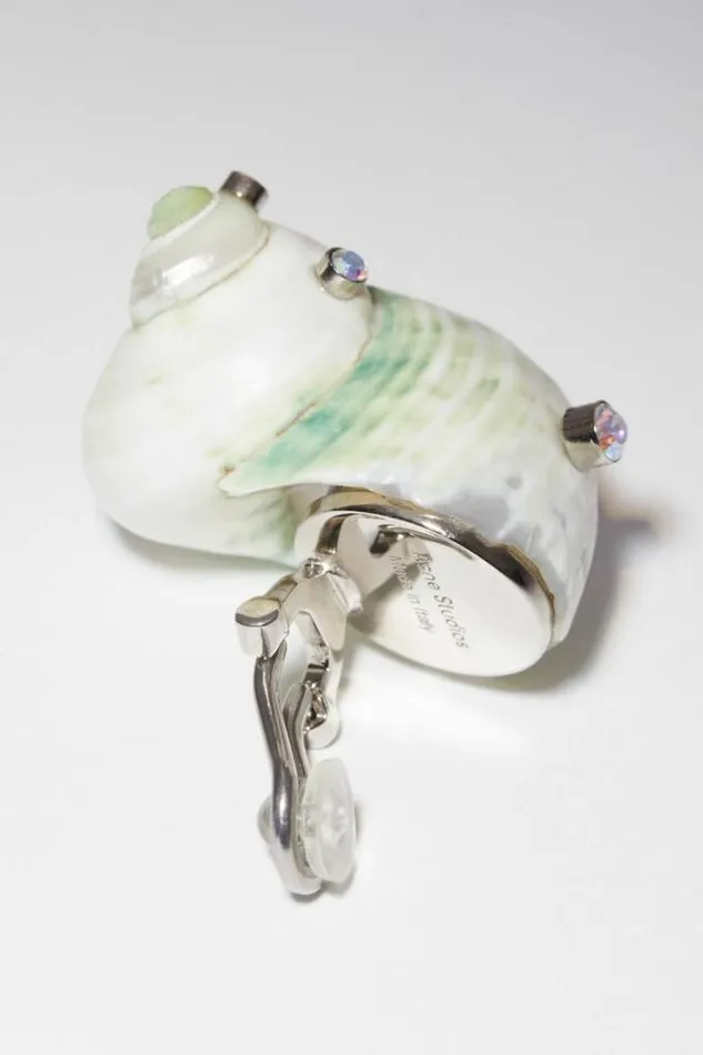Acne Studios Jewellery Woman Shell EarringRunway Show Transparent