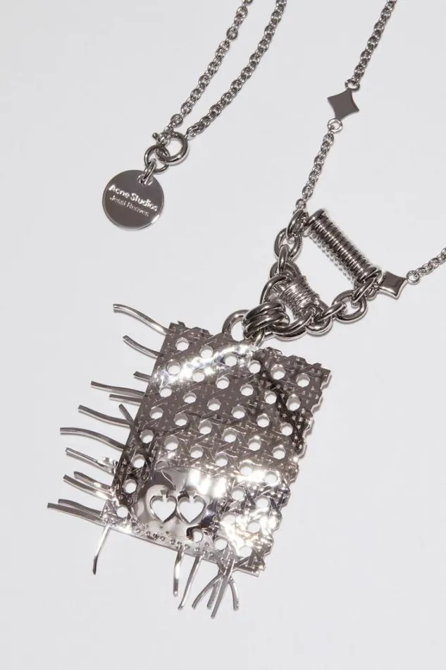 Acne Studios Jewellery Woman Silver NecklaceLimited Edition Silver