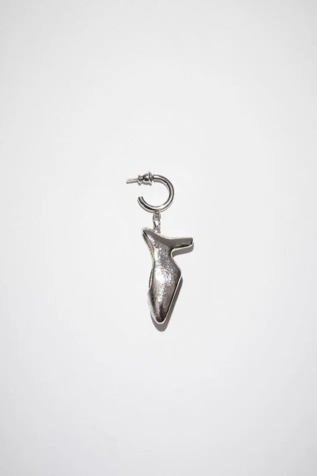 Acne Studios Jewellery Woman Silver Shoe EarringLimited Edition Silver