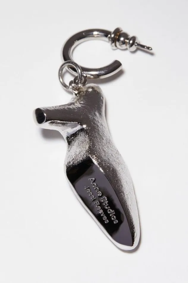 Acne Studios Jewellery Woman Silver Shoe EarringLimited Edition Silver