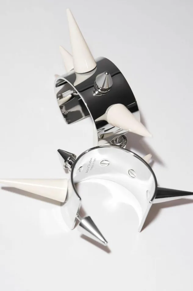 Acne Studios Jewellery Woman Spike EarringsRunway Show Silver