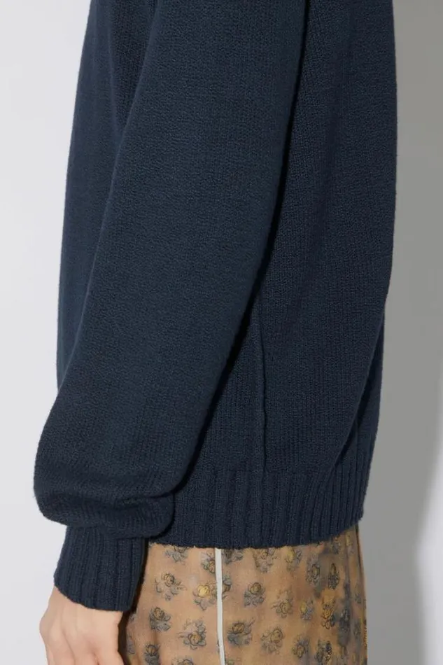 Acne Studios Knitwear Man Crew Neck Jumper Midnight Blue