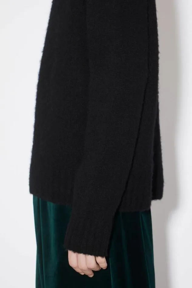 Acne Studios Knitwear Man Crew Neck Jumper Washed Black