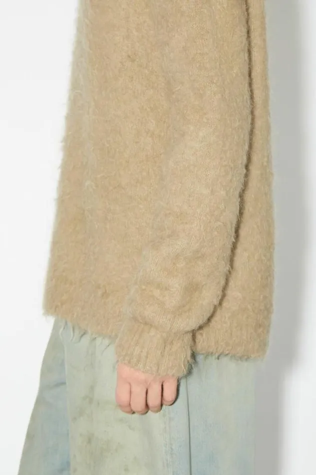 Acne Studios Knitwear Man Mohair Wool Jumper Dark Beige
