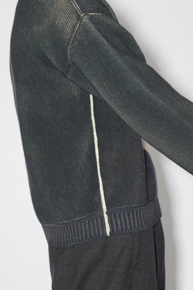 Acne Studios Knitwear Man Printed Sweater Washed Black