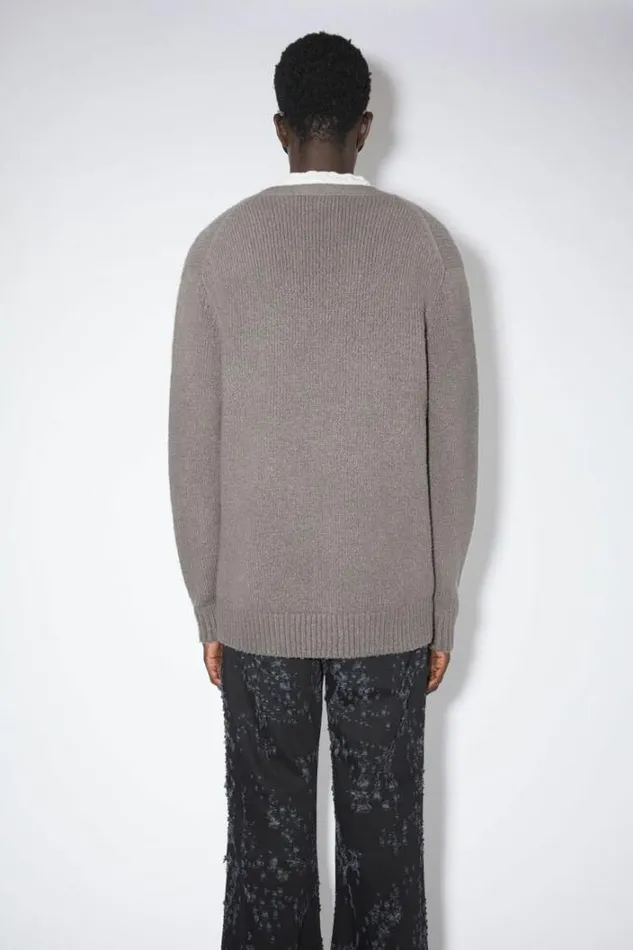 Acne Studios Knitwear Man Wool Blend Cardigan Dark Grey