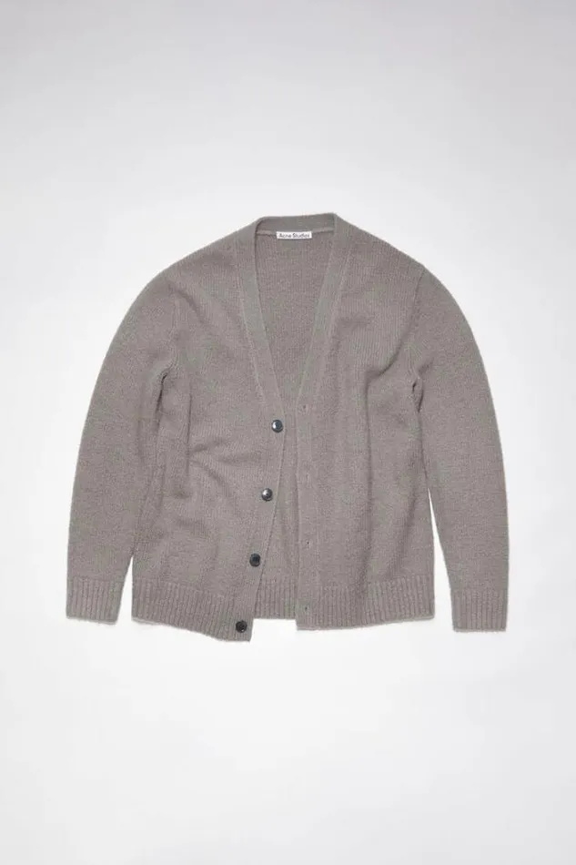 Acne Studios Knitwear Man Wool Blend Cardigan Dark Grey