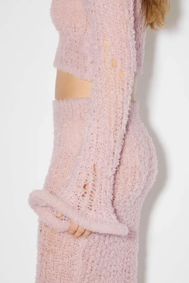 Acne Studios Knitwear Woman Asymmetric JumperRunway Show Dusty Pink