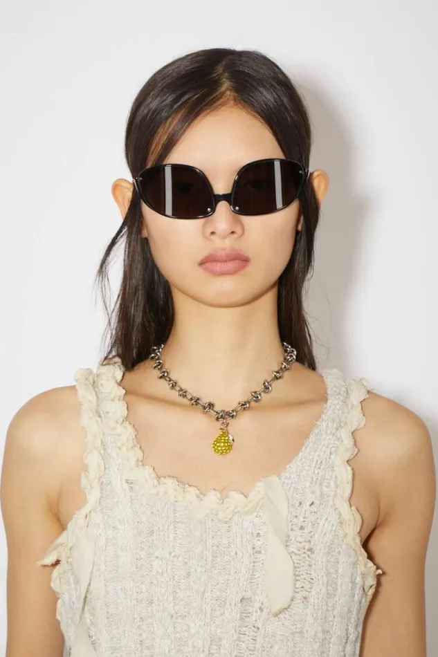 Acne Studios Knitwear Woman Braided Knit Tank Top EcruWhite