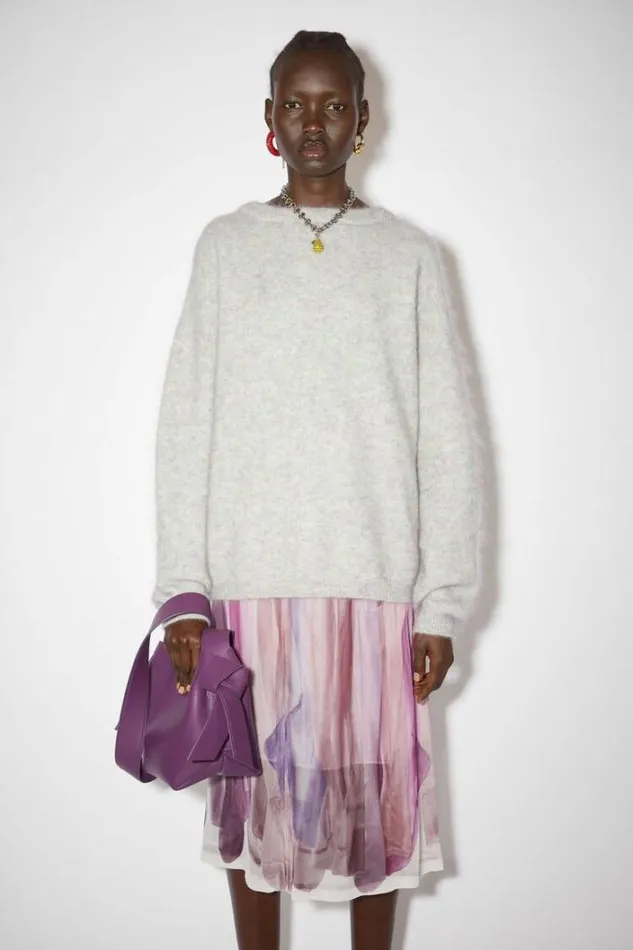 Acne Studios Knitwear Woman Crew Neck Jumper Soft Green Melange