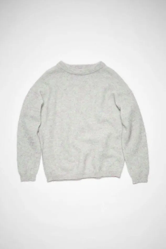 Acne Studios Knitwear Woman Crew Neck Jumper Soft Green Melange