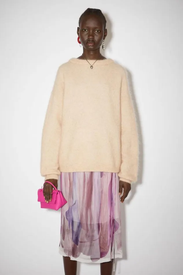 Acne Studios Knitwear Woman Crew Neck Jumper Warm Beige