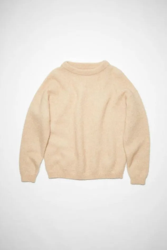 Acne Studios Knitwear Woman Crew Neck Jumper Warm Beige